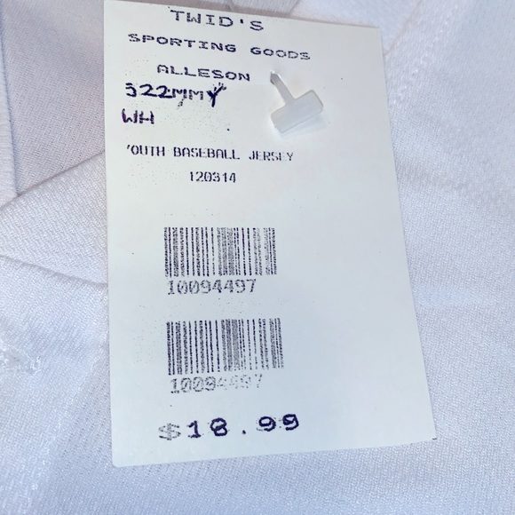 ⭐️🆕BASEBALL⚾️JERSEY in White by ALLESON Athletics - Picture 3 of 5